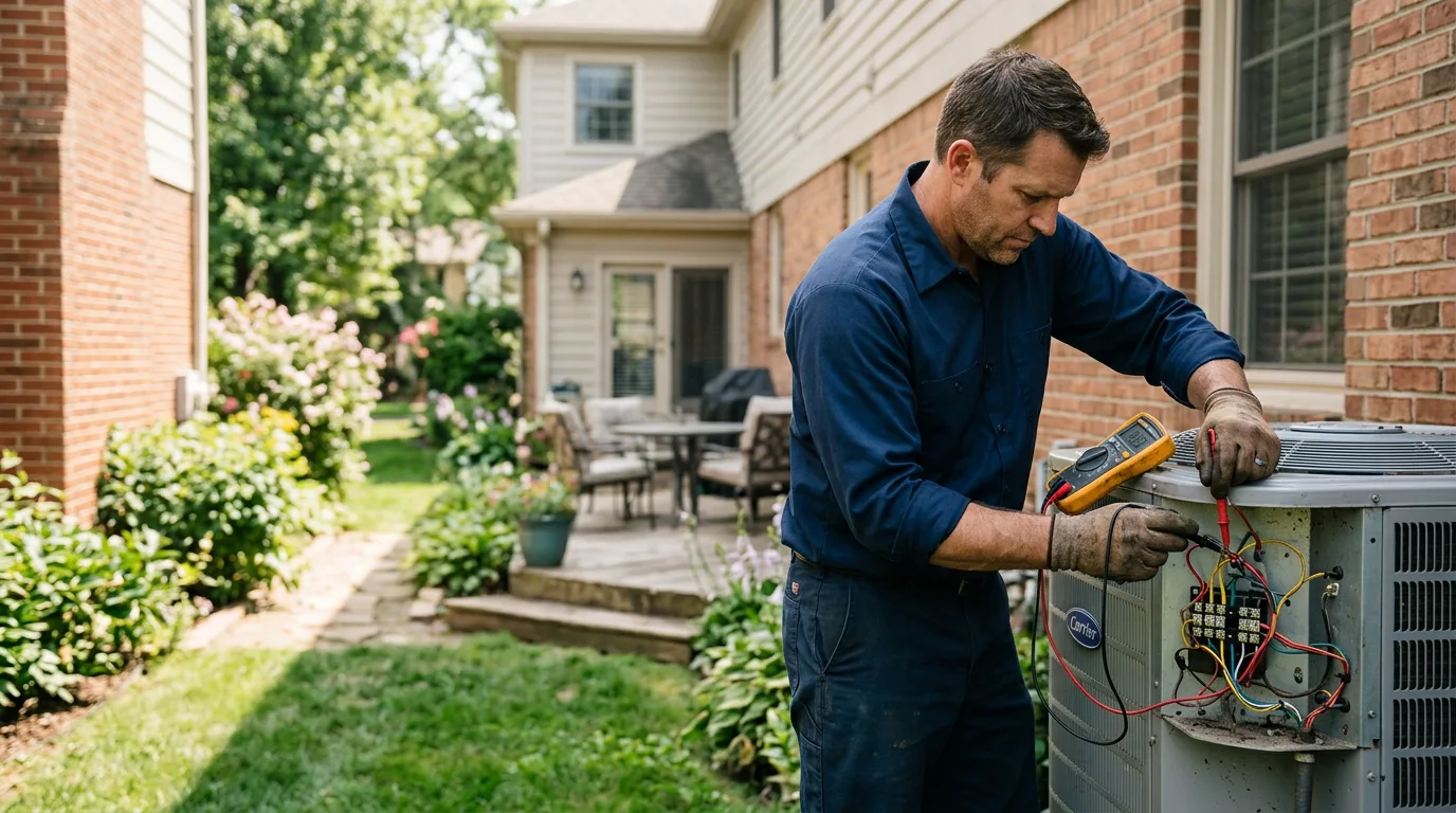 HVAC technician working near Rockville, RI